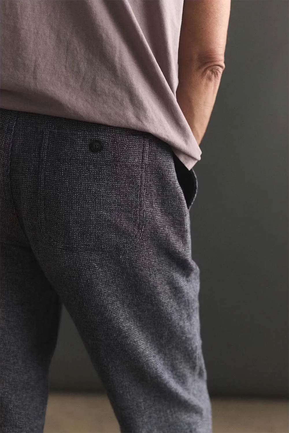 THE APRES PANT Navy Linen Tweed sold by REVOLVR Menswear product image thumbnail 4