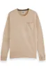 LINEN BLEND JUMPER Soft Camel Melange sold by REVOLVR Menswear