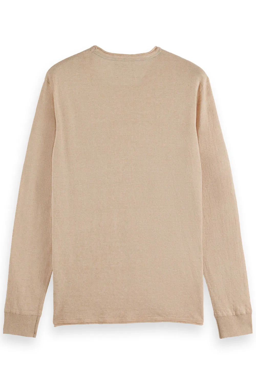 LINEN BLEND JUMPER Soft Camel Melange sold by REVOLVR Menswear product image thumbnail 2