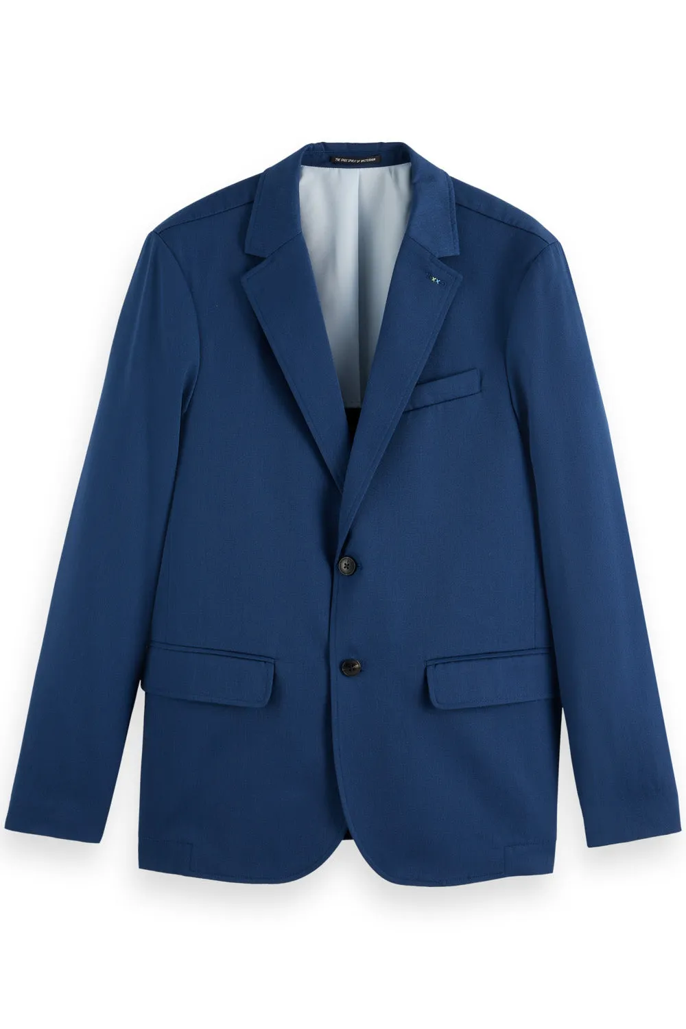 SINGLE BREASTED VISCOSE BLAZER Atlantic Blue sold by REVOLVR Menswear