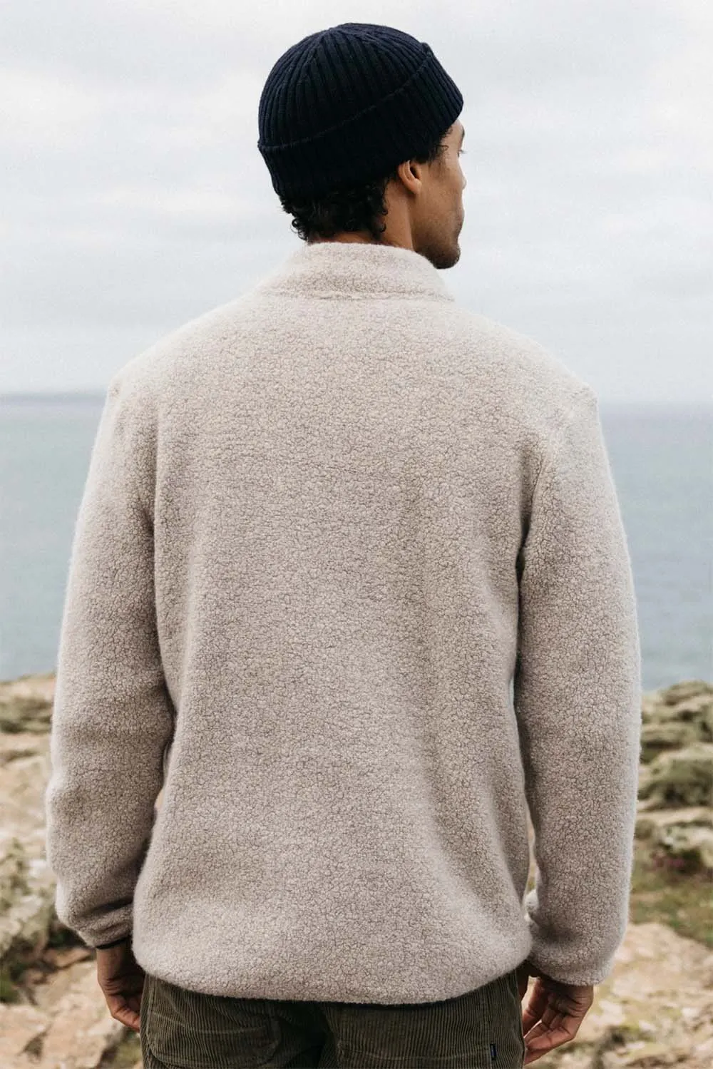 HEGEN 1/4 ZIP FLEECE Coastal Fjord/Oatmeal sold by REVOLVR Menswear product image thumbnail 4