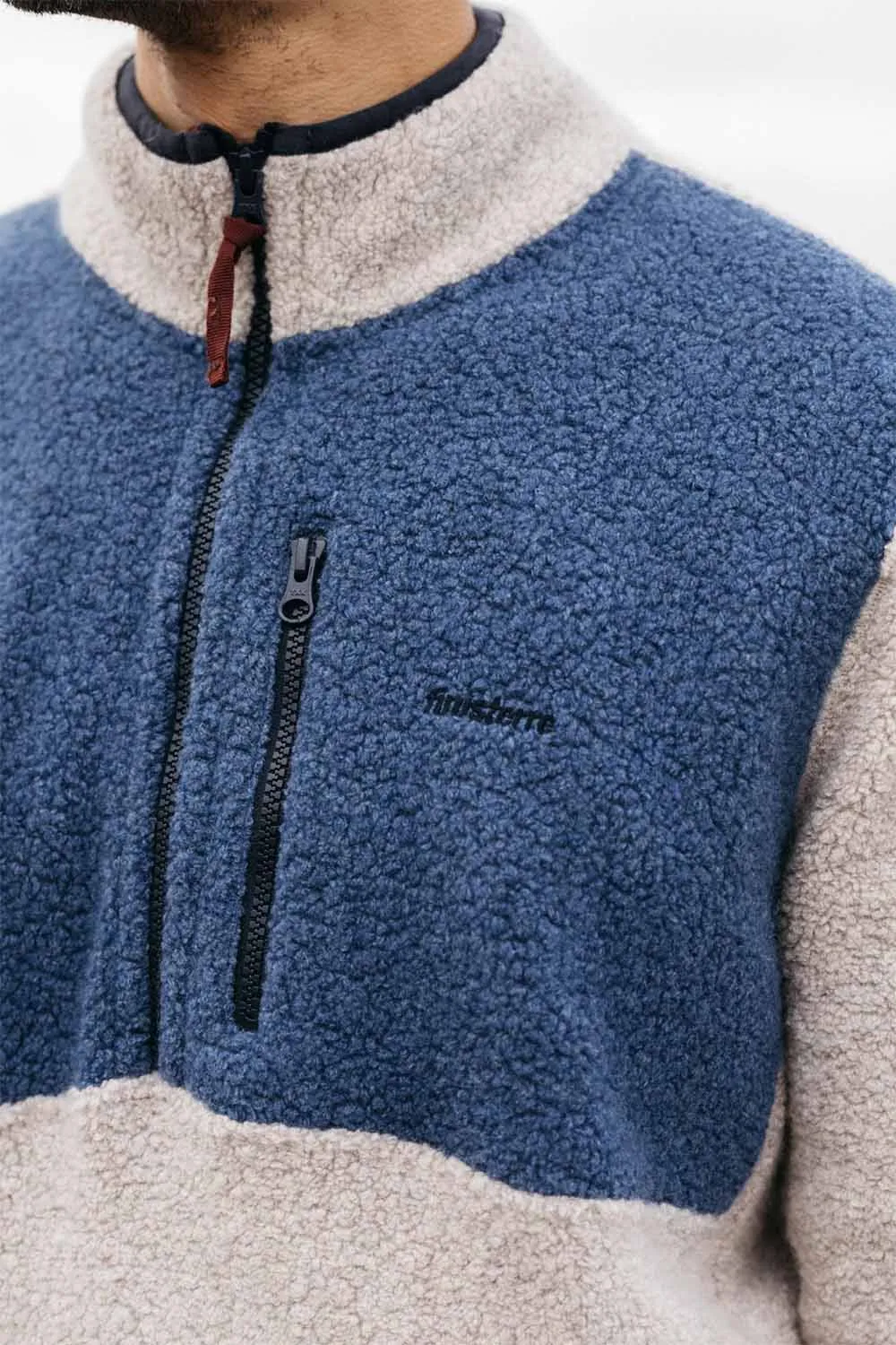 HEGEN 1/4 ZIP FLEECE Coastal Fjord/Oatmeal sold by REVOLVR Menswear product image thumbnail 5