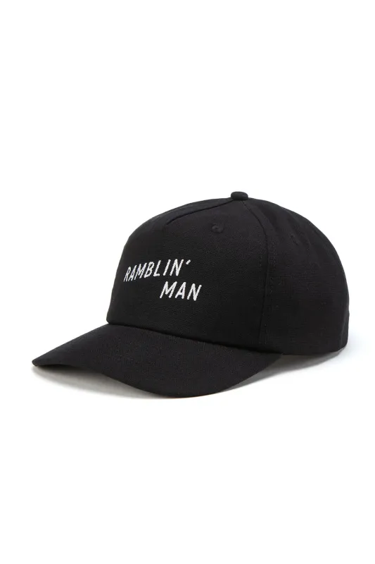 RAMBLIN MAN HEMP SNAPBACK Black sold by REVOLVR Menswear
