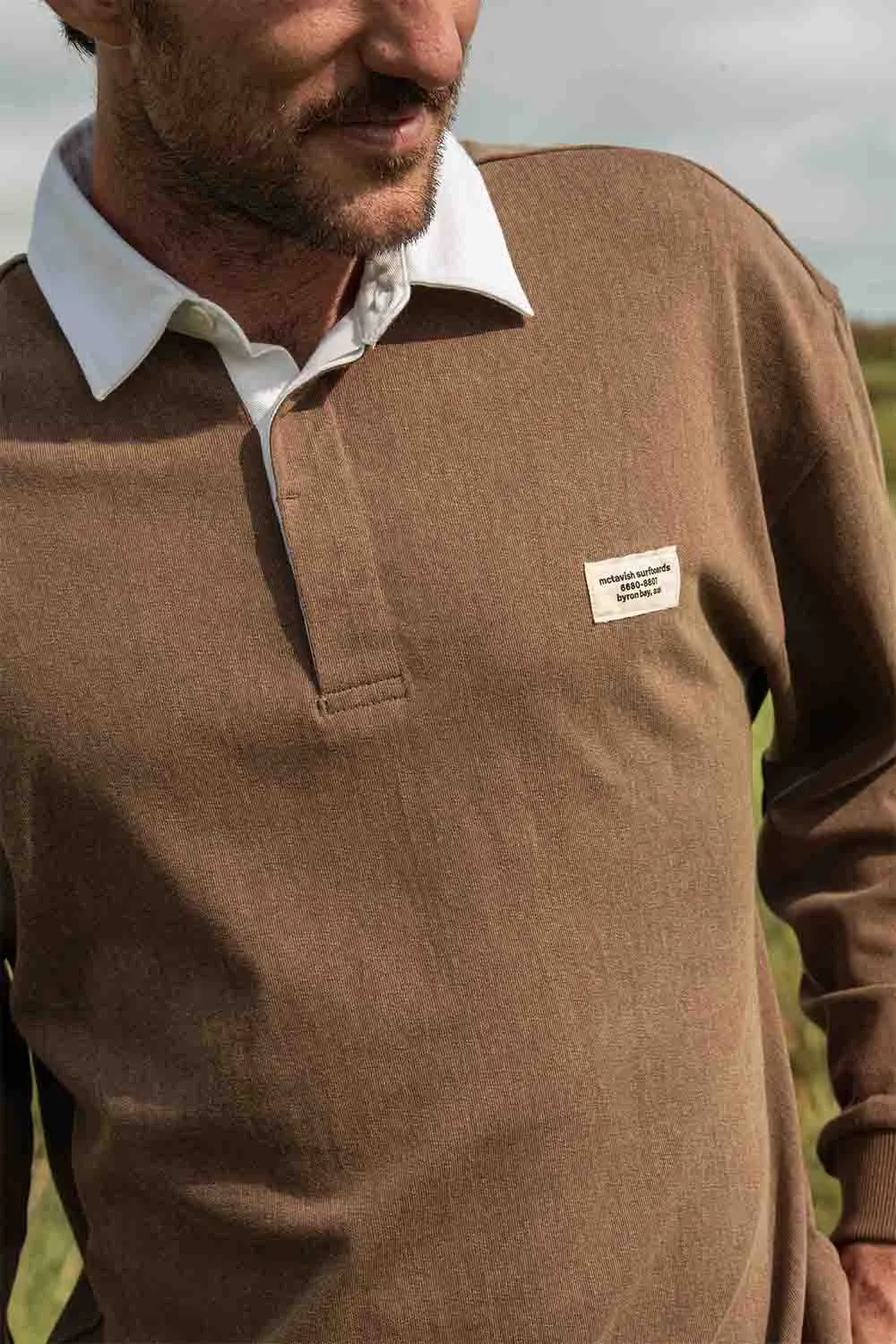RUGBY POLO Brown sold by REVOLVR Menswear product image thumbnail 3