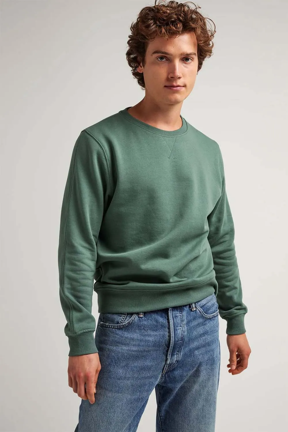 RP CREW SWEATSHIRT Sage Leaf sold by REVOLVR Menswear