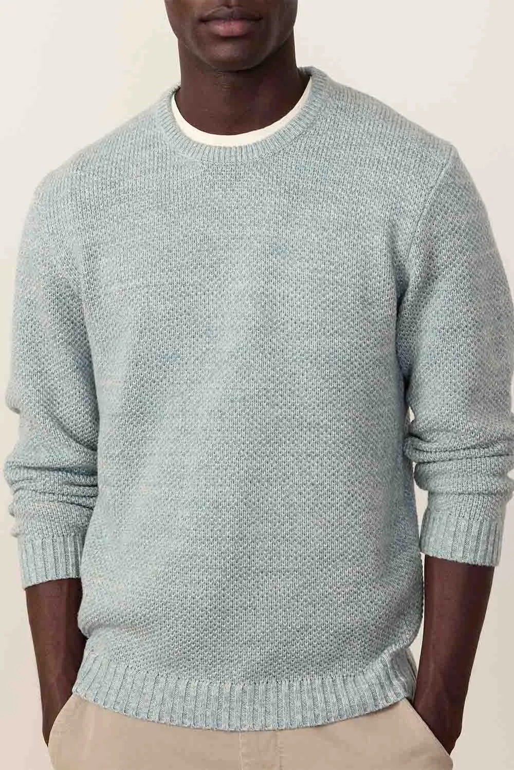 MARL CREW SWEATER Topaz sold by REVOLVR Menswear product image thumbnail 2