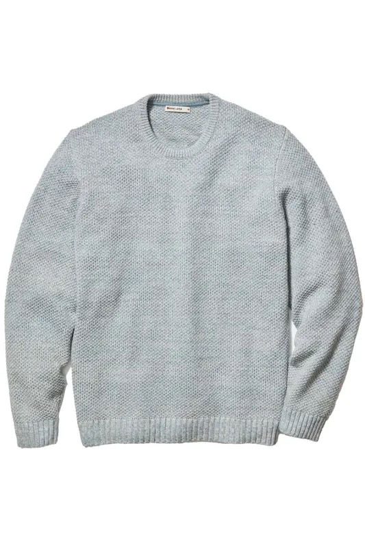 MARL CREW SWEATER Topaz sold by REVOLVR Menswear