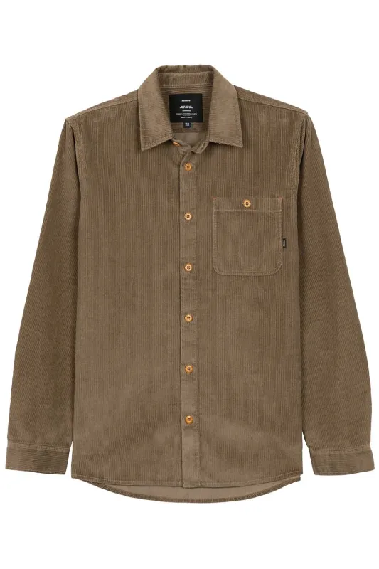 JETTY CORD LS SHIRT Woodsmoke sold by REVOLVR Menswear