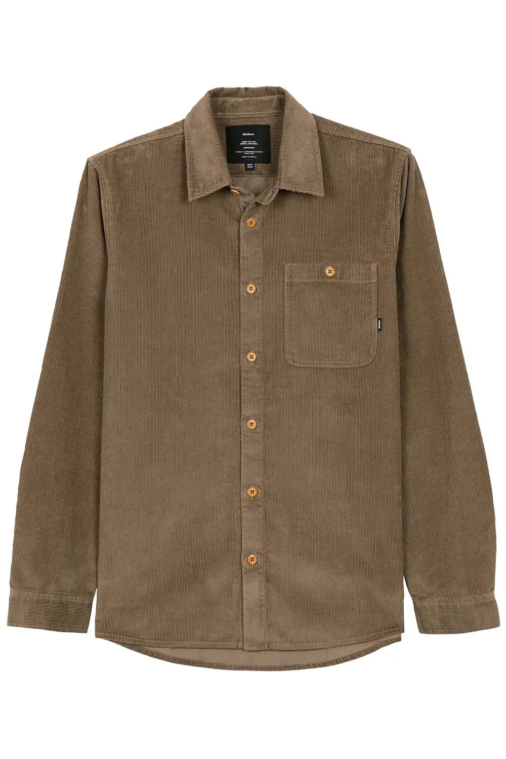 JETTY CORD LS SHIRT Woodsmoke sold by REVOLVR Menswear