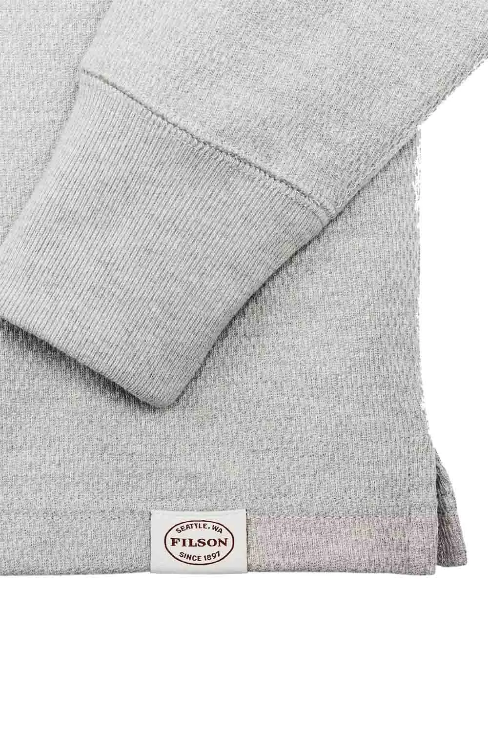 WAFFLE KNIT HENLEY Light Heather Grey sold by REVOLVR Menswear product image thumbnail 4