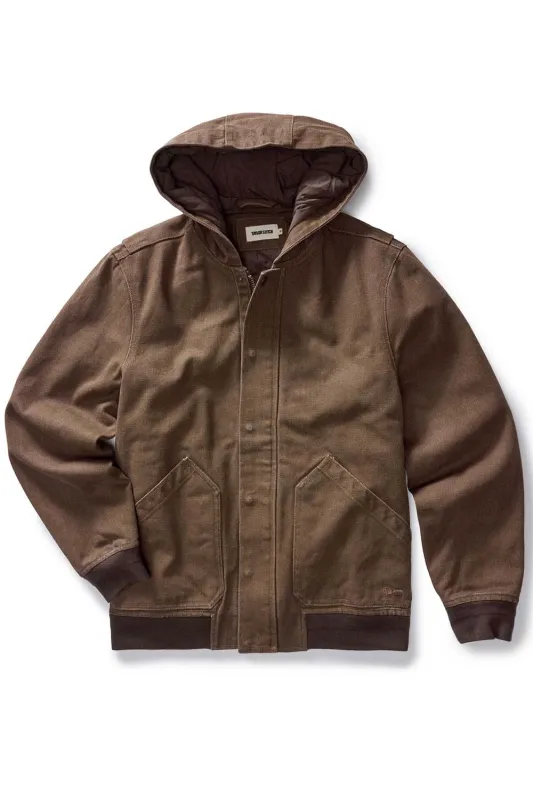 WORKHORSE HOODIE Aged Penny Chipped Canvas sold by REVOLVR Menswear