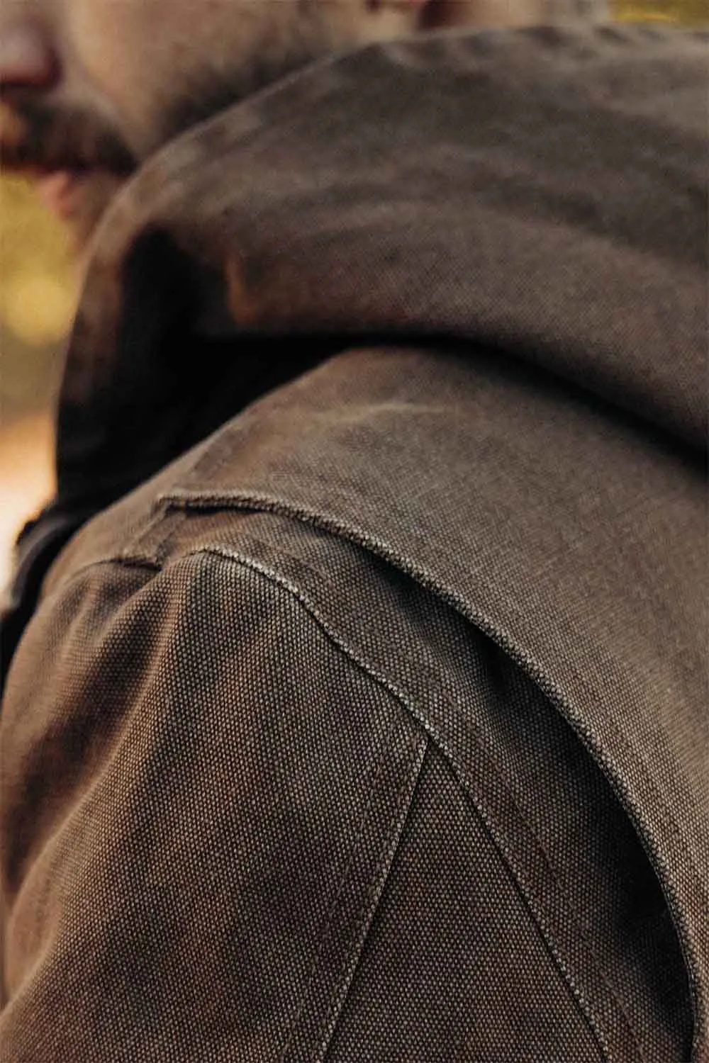 WORKHORSE HOODIE Aged Penny Chipped Canvas sold by REVOLVR Menswear product image thumbnail 3