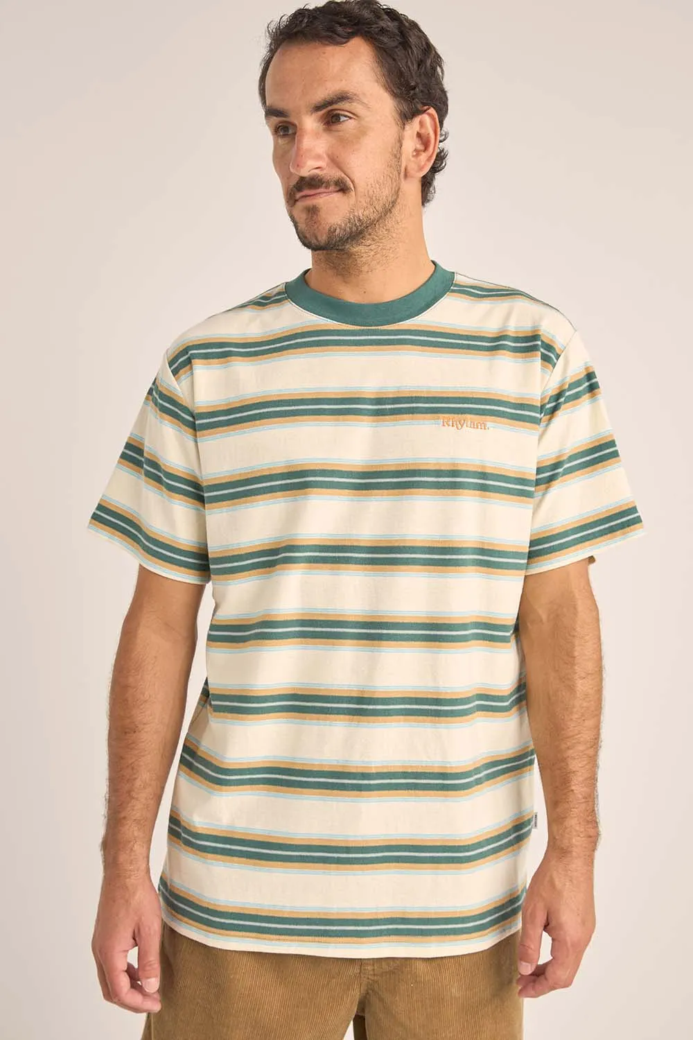 EVERYDAY STRIPE SS TEE Vintage Green sold by REVOLVR Menswear product image thumbnail 2