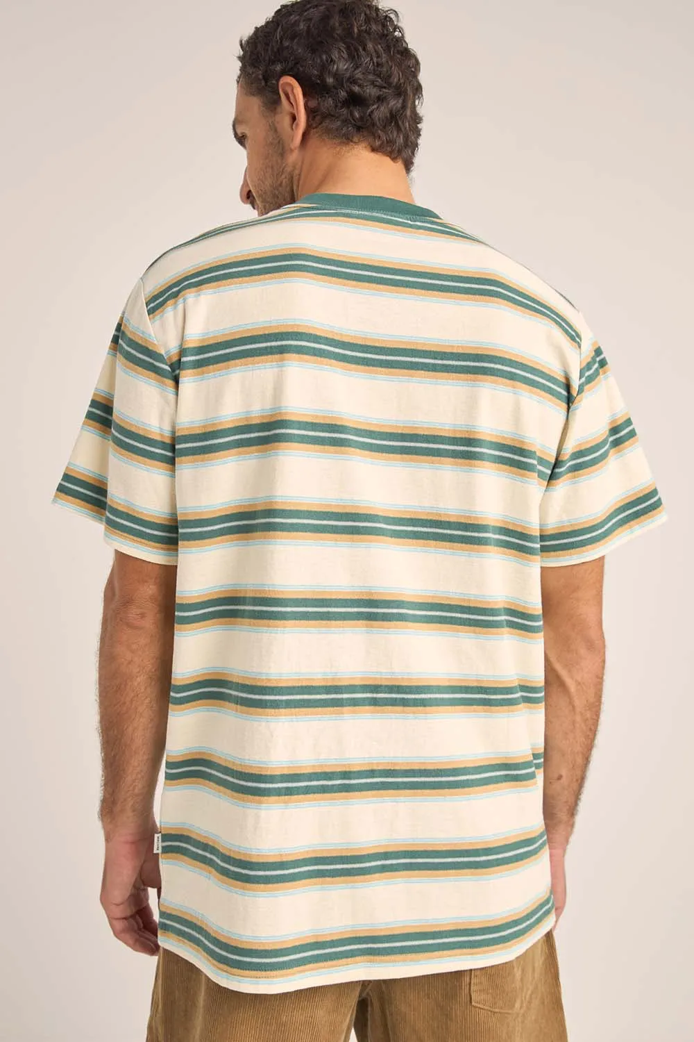 EVERYDAY STRIPE SS TEE Vintage Green sold by REVOLVR Menswear product image thumbnail 3