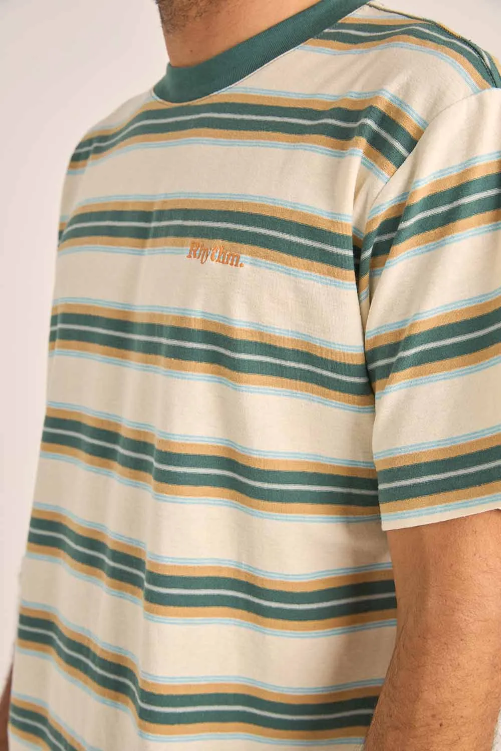 EVERYDAY STRIPE SS TEE Vintage Green sold by REVOLVR Menswear product image thumbnail 4