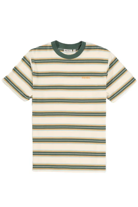 EVERYDAY STRIPE SS TEE Vintage Green sold by REVOLVR Menswear