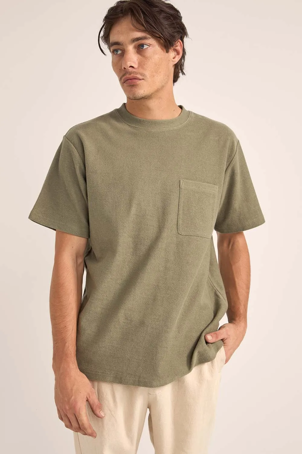 VINTAGE TERRY SS TSHIRT Sage sold by REVOLVR Menswear product image thumbnail 2