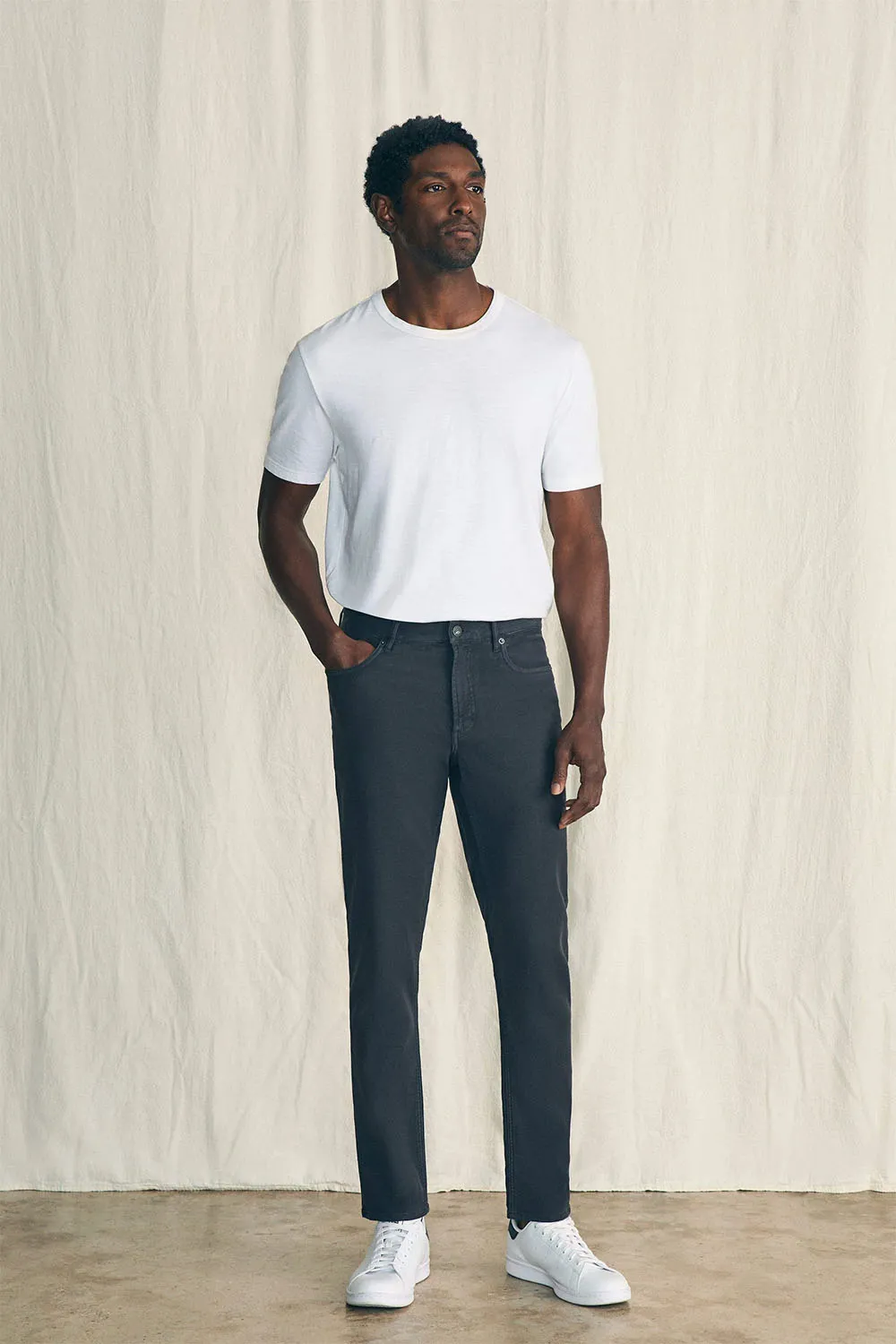 STRETCH TERRY 5 POCKET - ONYX BLACK sold by REVOLVR Menswear