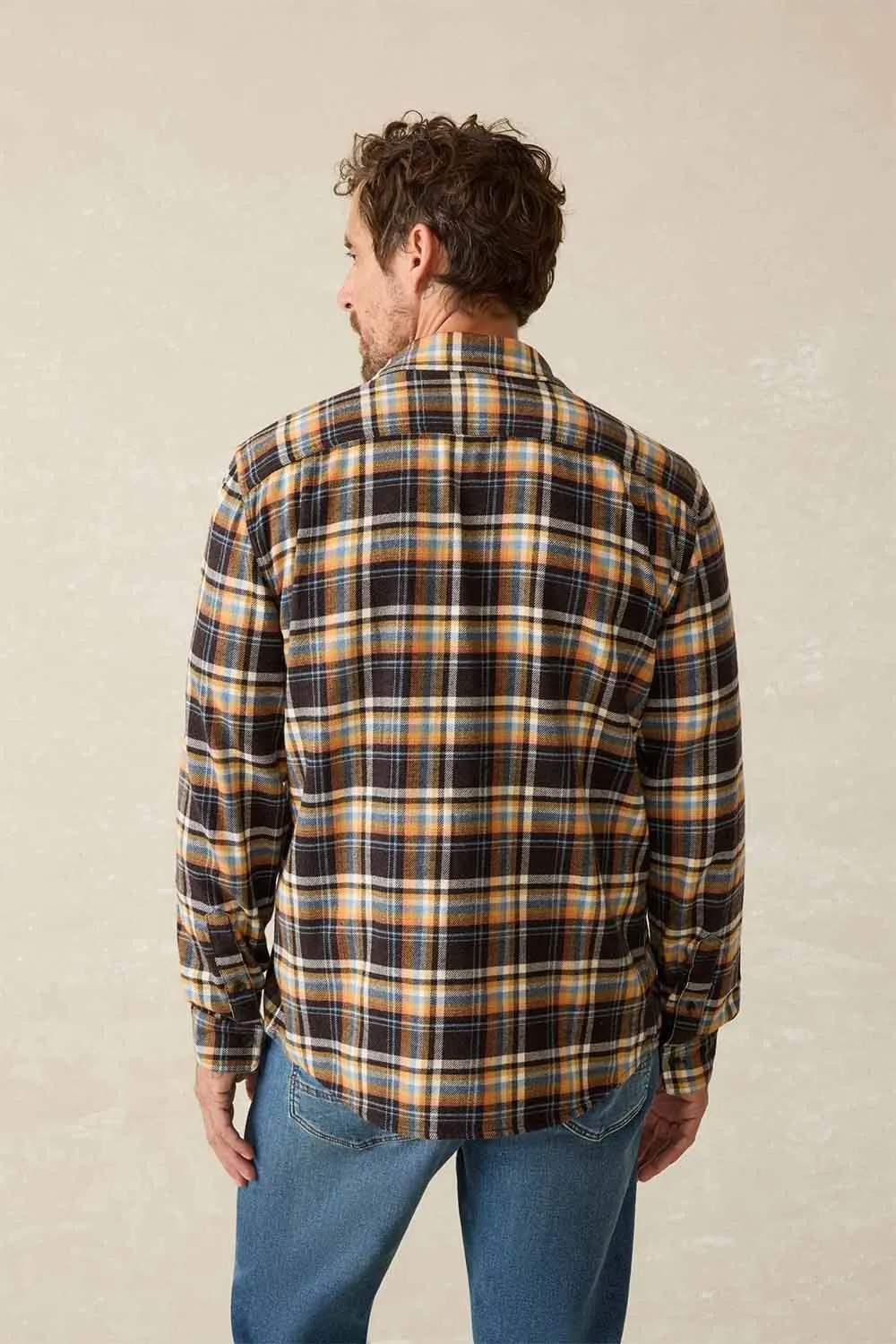 SUPER BRUSHED FLANNEL Walnut Wood Plaid sold by REVOLVR Menswear product image thumbnail 3