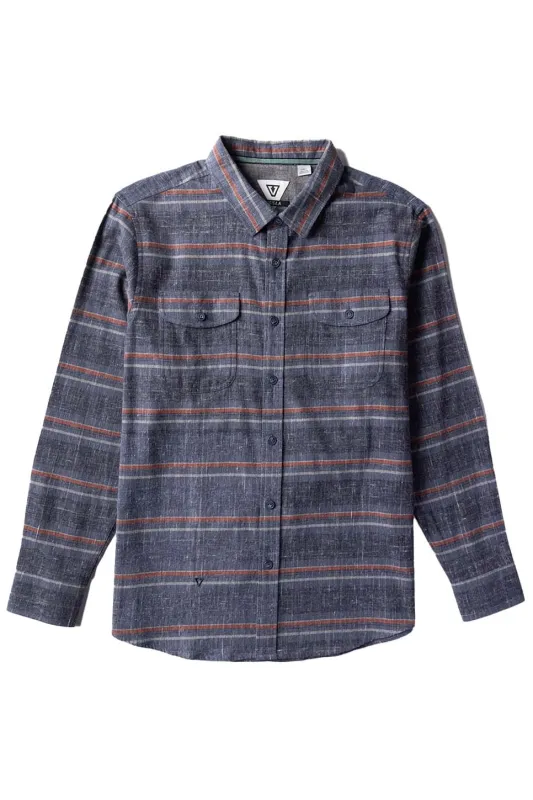 CENTRAL COAST ECO LS FLANNEL Navy Heather sold by REVOLVR Menswear