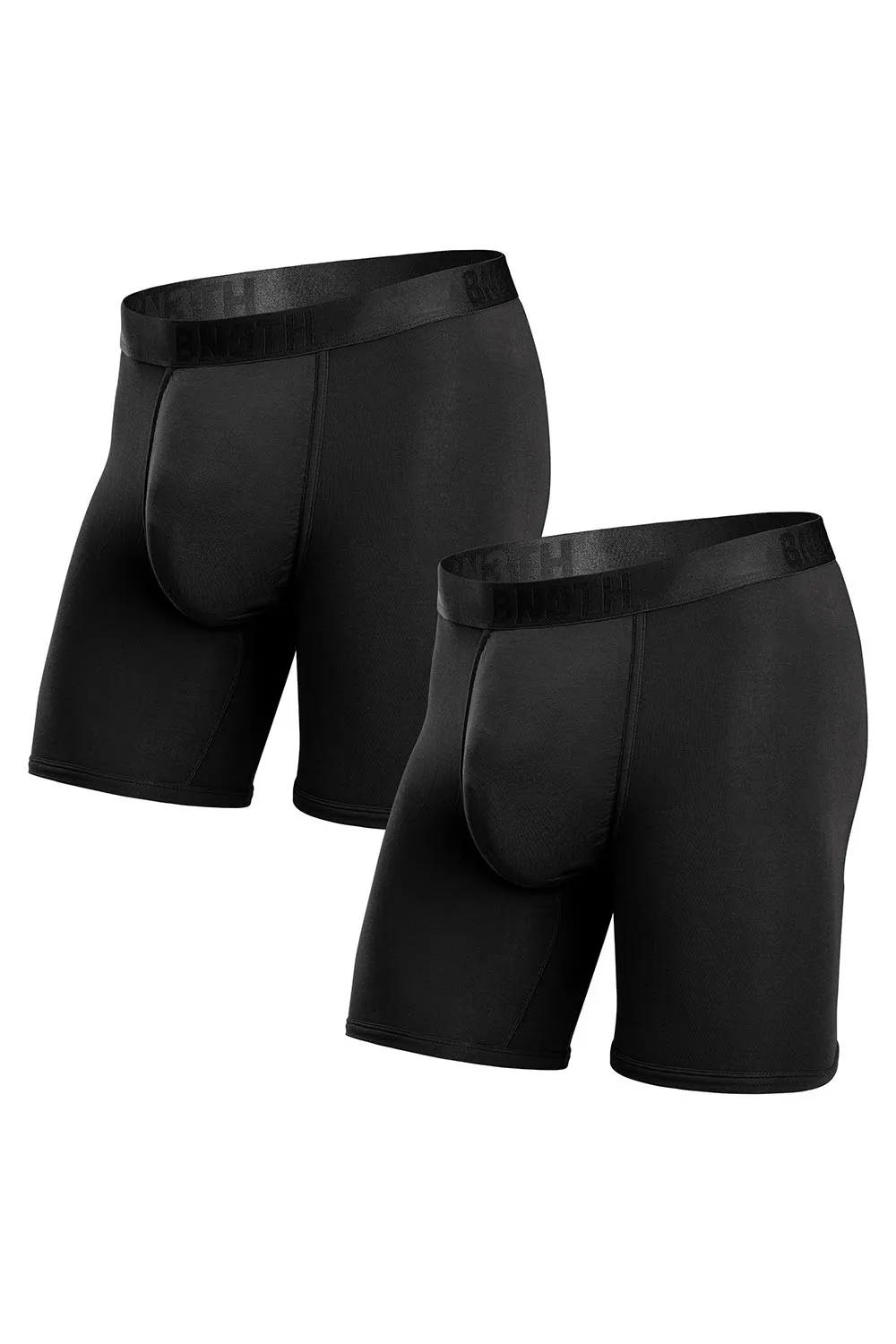 CLASSICS BOXER BRIEF WITH FLY 2 PACK Black/Black sold by REVOLVR Menswear