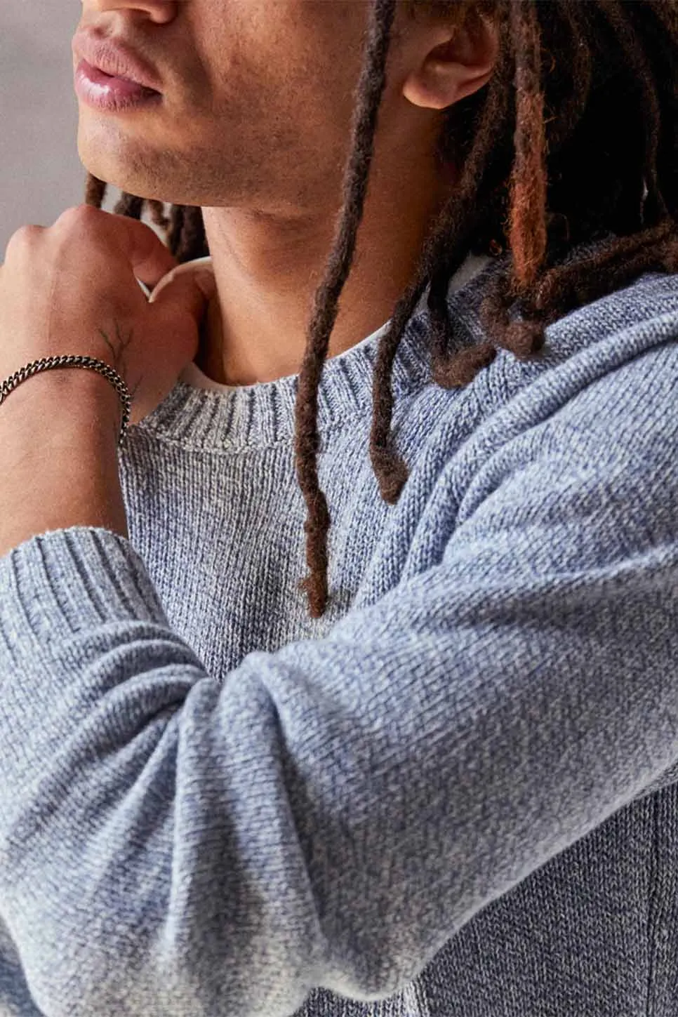 HEMISPHERE SWEATER Blue Dust Marl sold by REVOLVR Menswear product image thumbnail 4