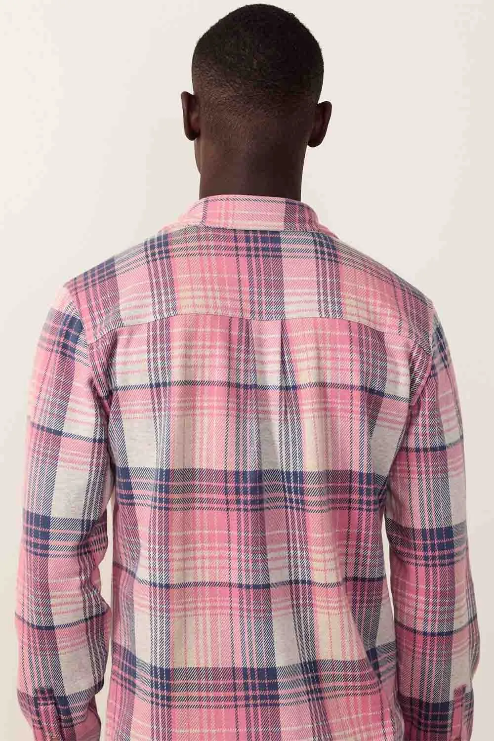 PACIFICA STRETCH SHIRT Pink Multi Plaid sold by REVOLVR Menswear product image thumbnail 4