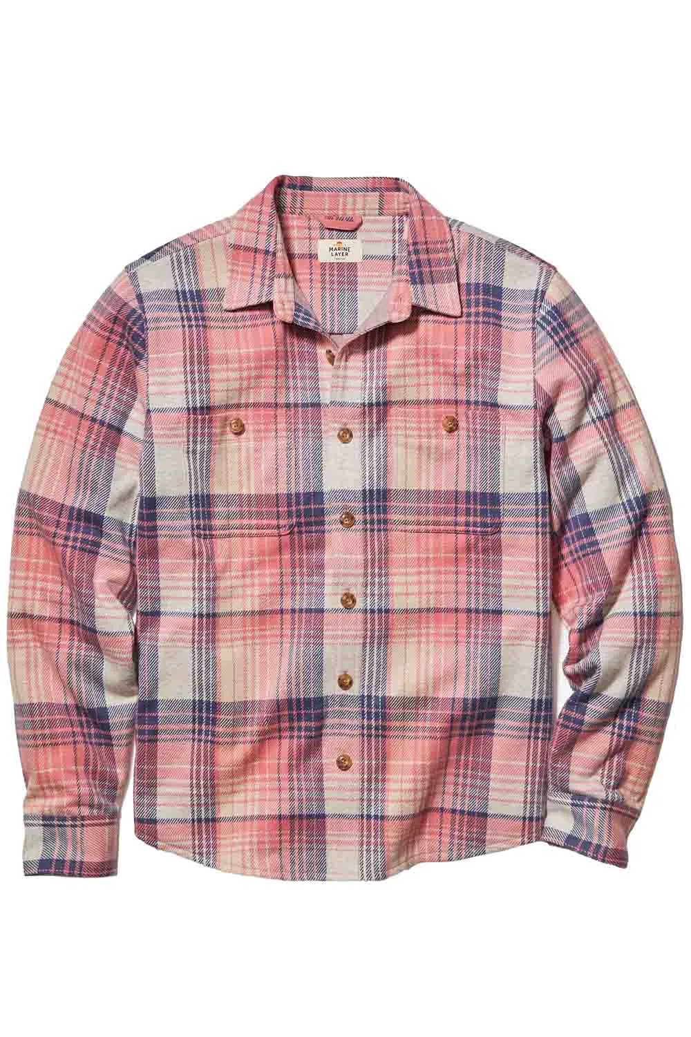 PACIFICA STRETCH SHIRT Pink Multi Plaid sold by REVOLVR Menswear
