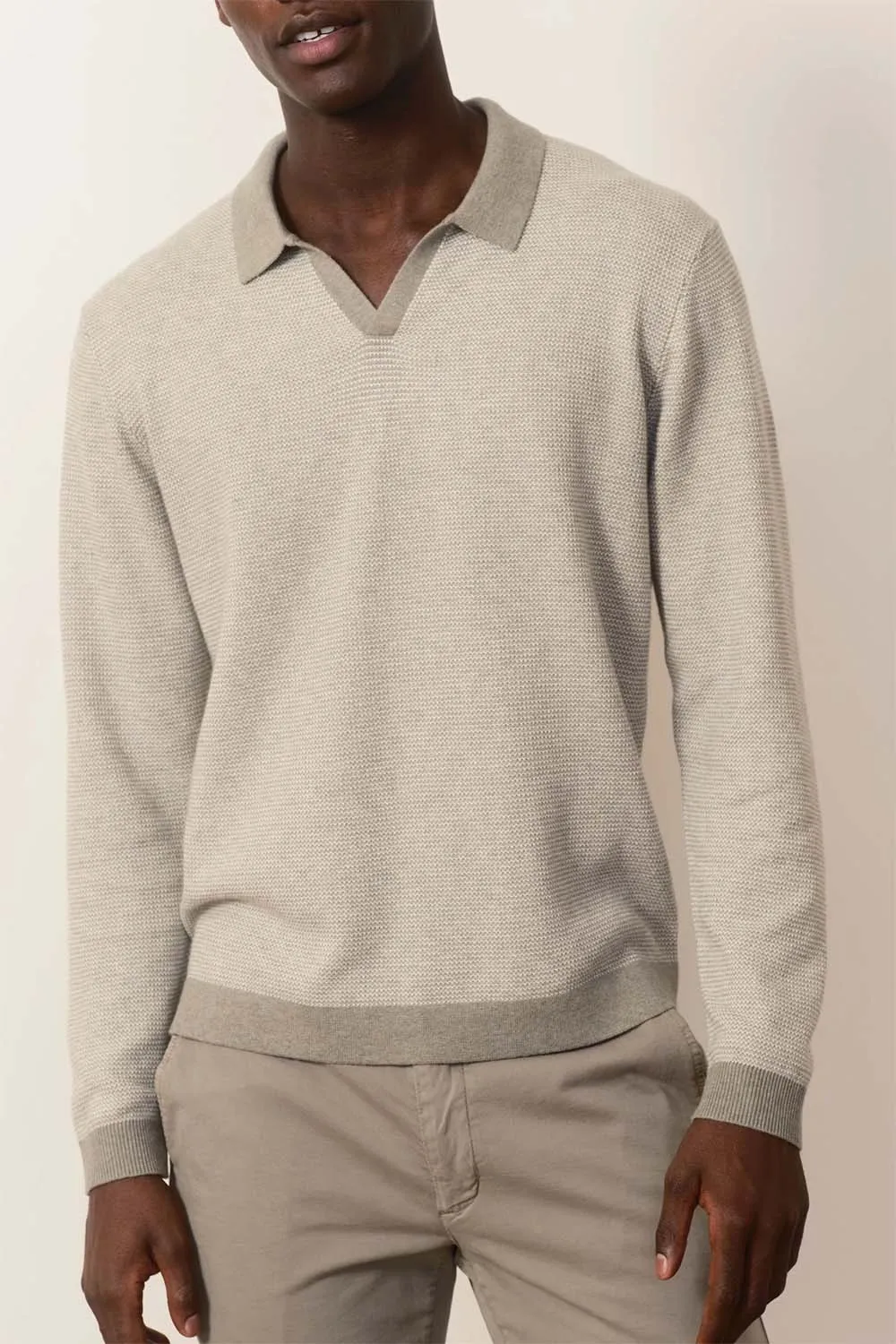 LIAM SWEATER POLO Vetiver/Ivory sold by REVOLVR Menswear product image thumbnail 3