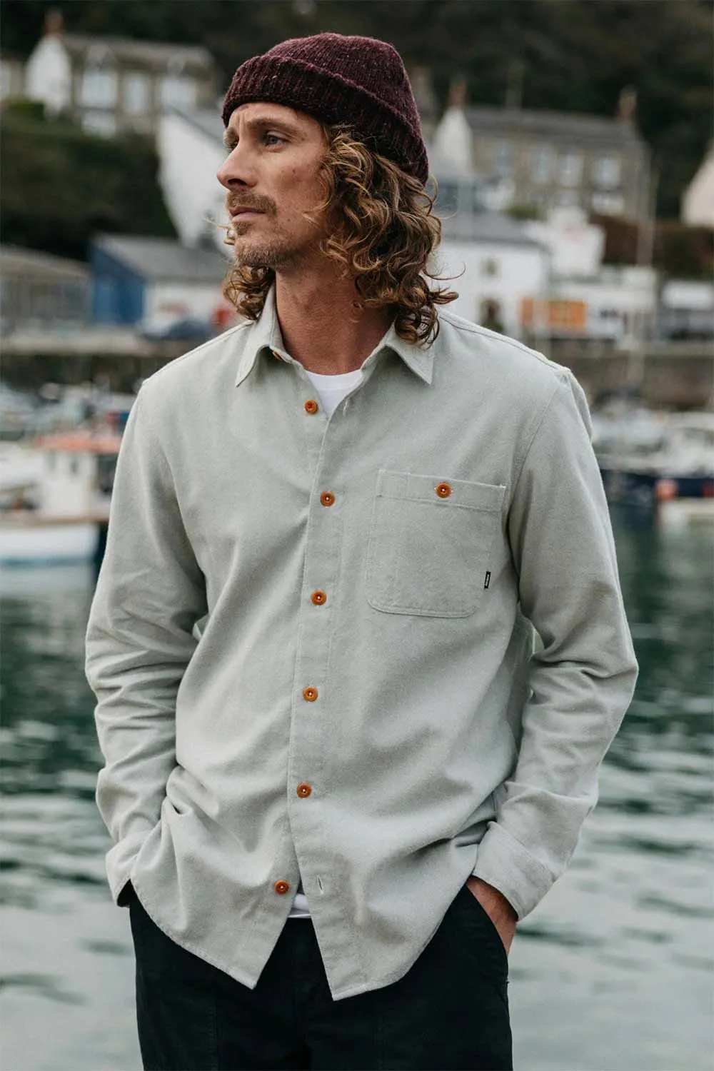 GYLLY SHIRT Wild Sage Dobby sold by REVOLVR Menswear product image thumbnail 2