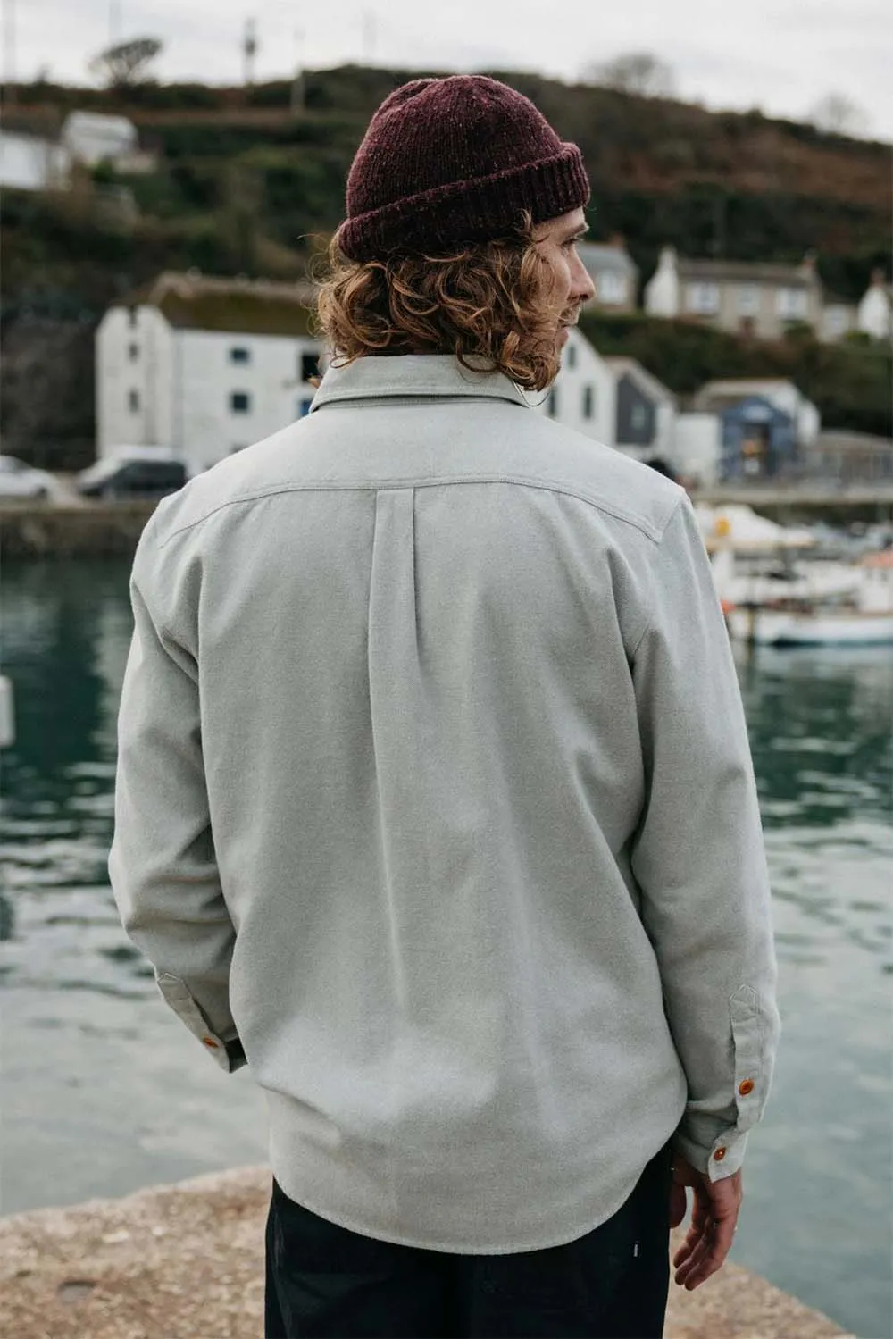 GYLLY SHIRT Wild Sage Dobby sold by REVOLVR Menswear product image thumbnail 4