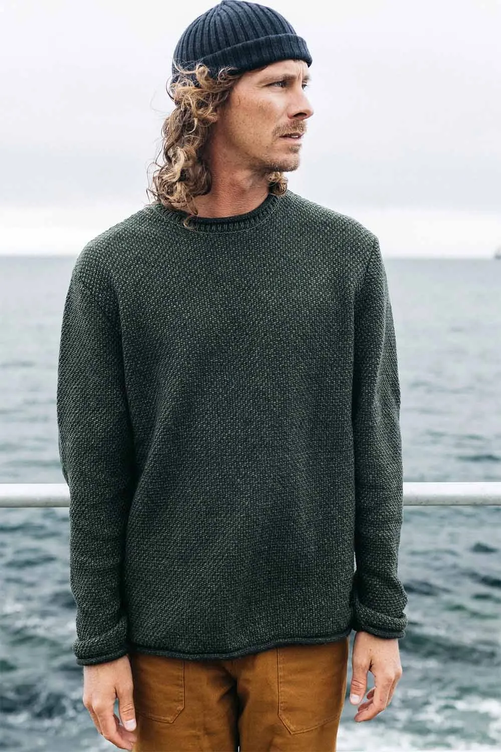 BARENTS JUMPER Olive sold by REVOLVR Menswear product image thumbnail 2