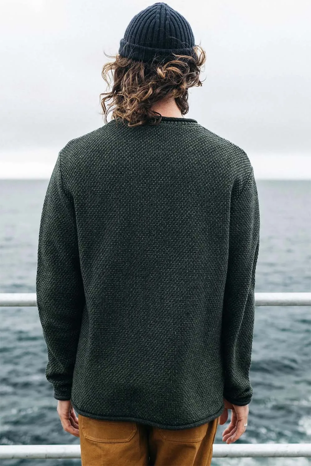 BARENTS JUMPER Olive sold by REVOLVR Menswear product image thumbnail 4