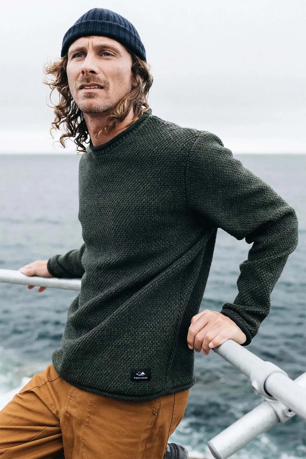 BARENTS JUMPER Olive sold by REVOLVR Menswear product image thumbnail 3