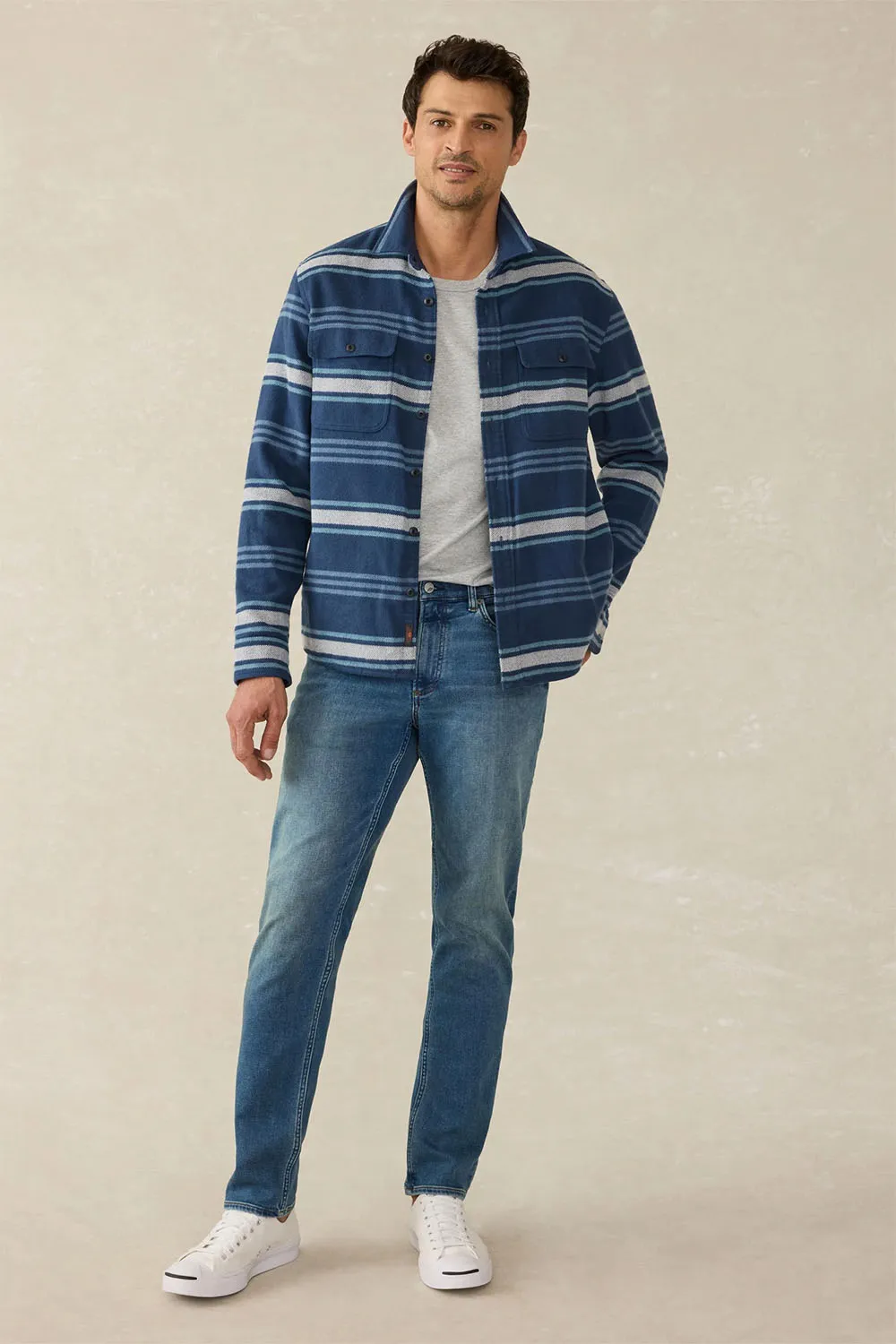 STRETCH TERRY INDIGO 5 PKT - STORM HARBOR WASH sold by REVOLVR Menswear