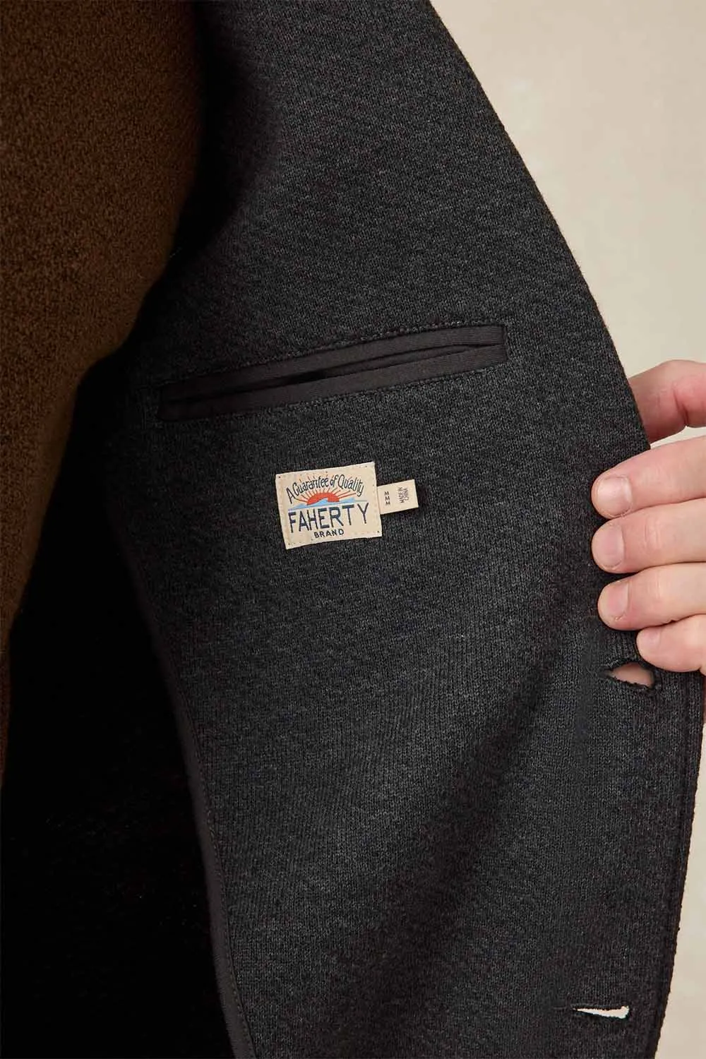 INLET KNIT BLAZER Black Sky Melange sold by REVOLVR Menswear product image thumbnail 4