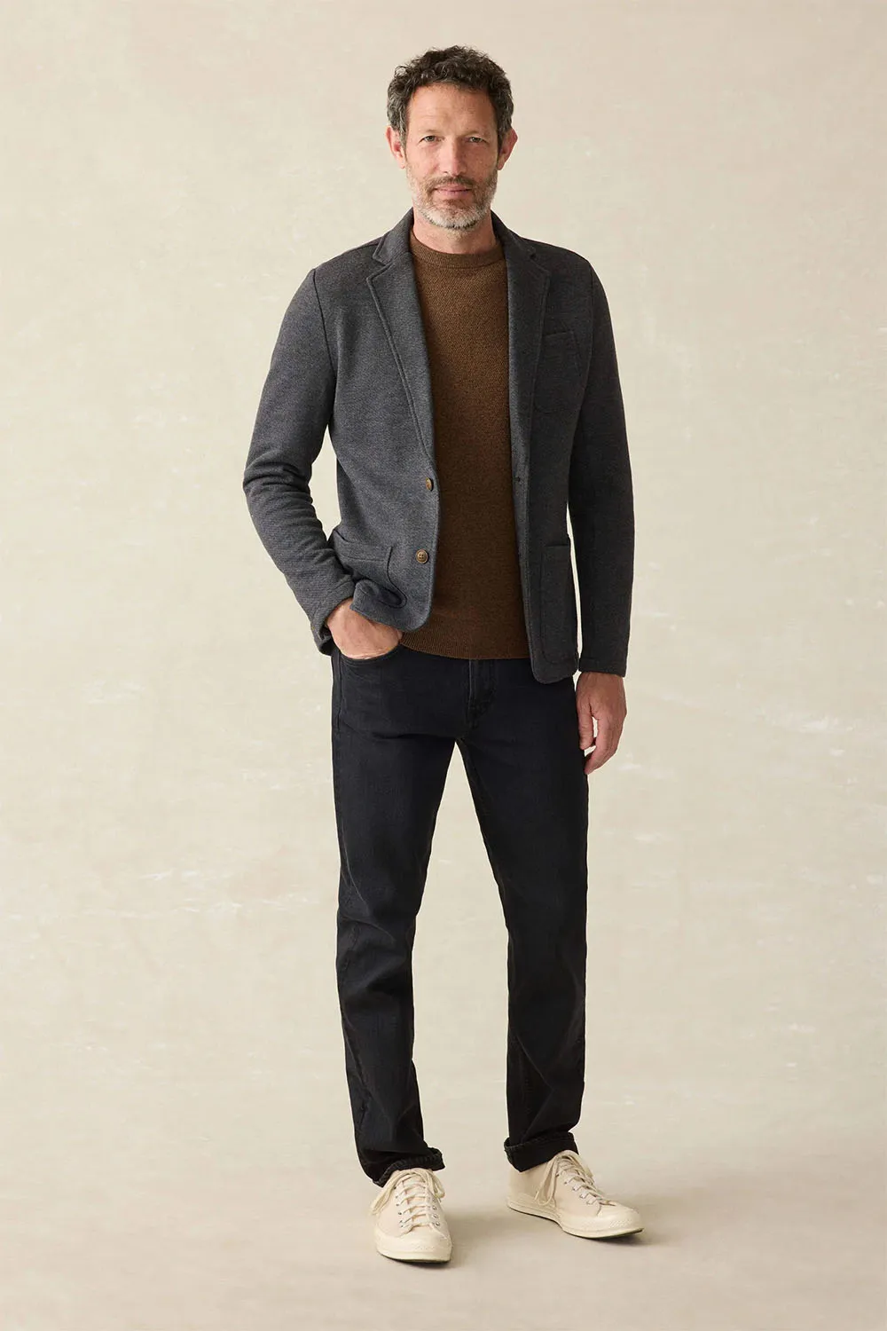 INLET KNIT BLAZER Black Sky Melange sold by REVOLVR Menswear product image thumbnail 5