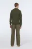 LINEN-BLEND CREWNECK Classic Green sold by REVOLVR Menswear