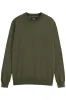 LINEN-BLEND CREWNECK Classic Green sold by REVOLVR Menswear