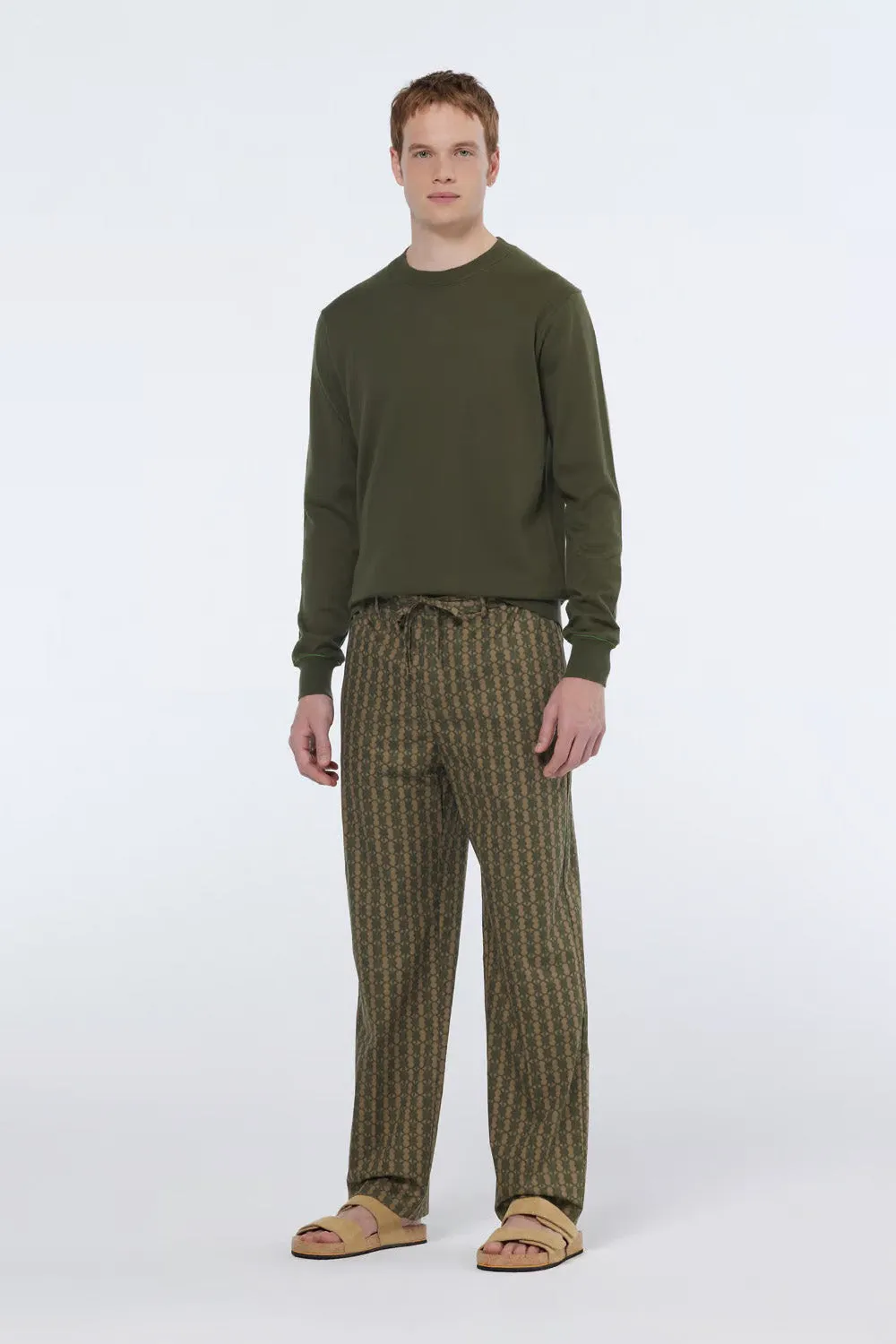 LINEN-BLEND CREWNECK Classic Green sold by REVOLVR Menswear product image thumbnail 3
