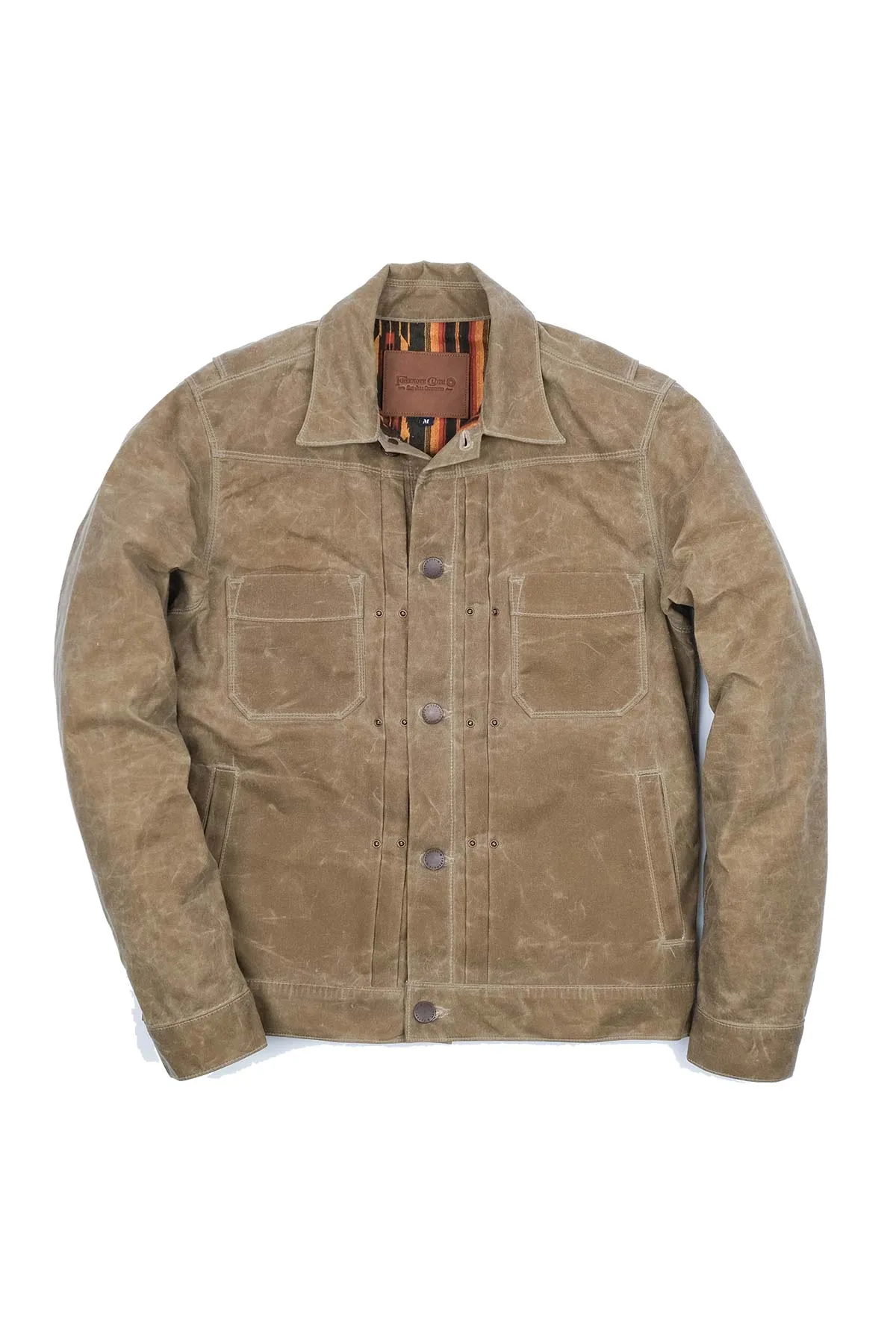 WAXED RIDERS JACKET - TOBACCO/BLACK sold by REVOLVR Menswear
