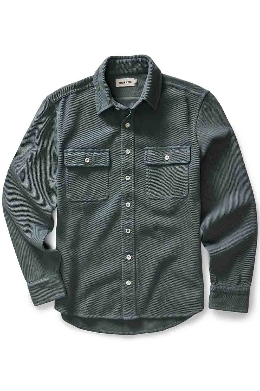 THE LEDGE SHIRT Deep Sea Twill sold by REVOLVR Menswear