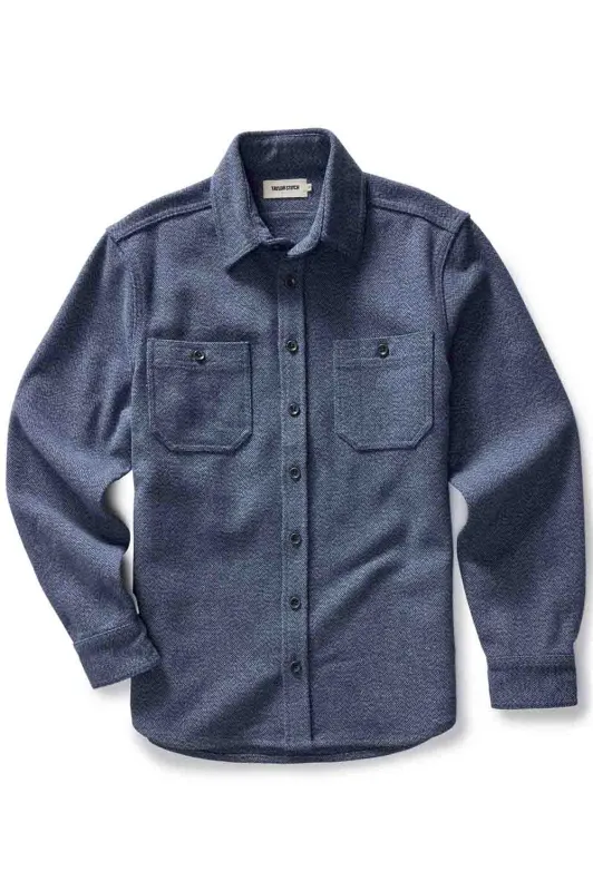 THE UTILITY SHIRT Indigo Ash Wool Canvas sold by REVOLVR Menswear