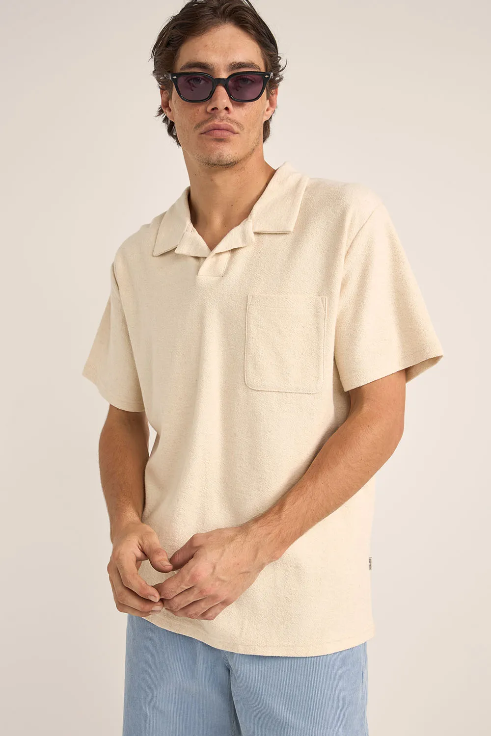 VINTAGE TERRY SS POLO Natural sold by REVOLVR Menswear product image thumbnail 2