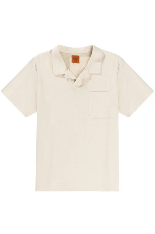 VINTAGE TERRY SS POLO Natural sold by REVOLVR Menswear