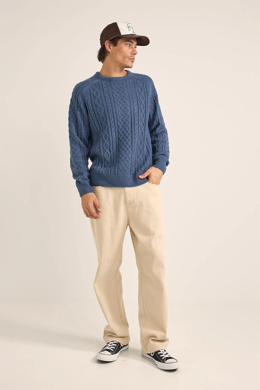 MOHAIR FISHERMANS KNIT Slate sold by REVOLVR Menswear product image thumbnail 4