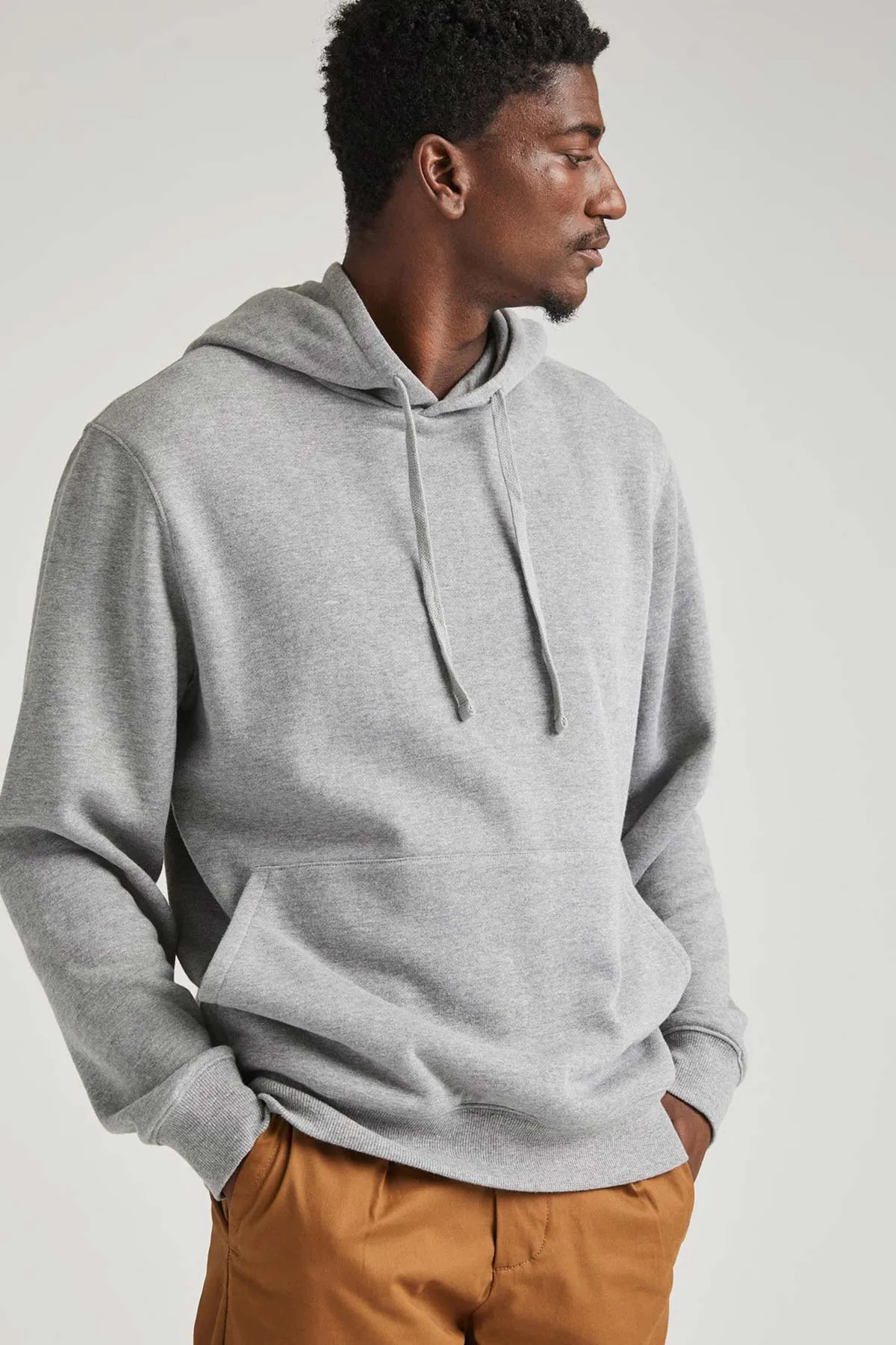 RECYCLED PULLOVER HOODIE Heather Grey sold by REVOLVR Menswear product image thumbnail 2