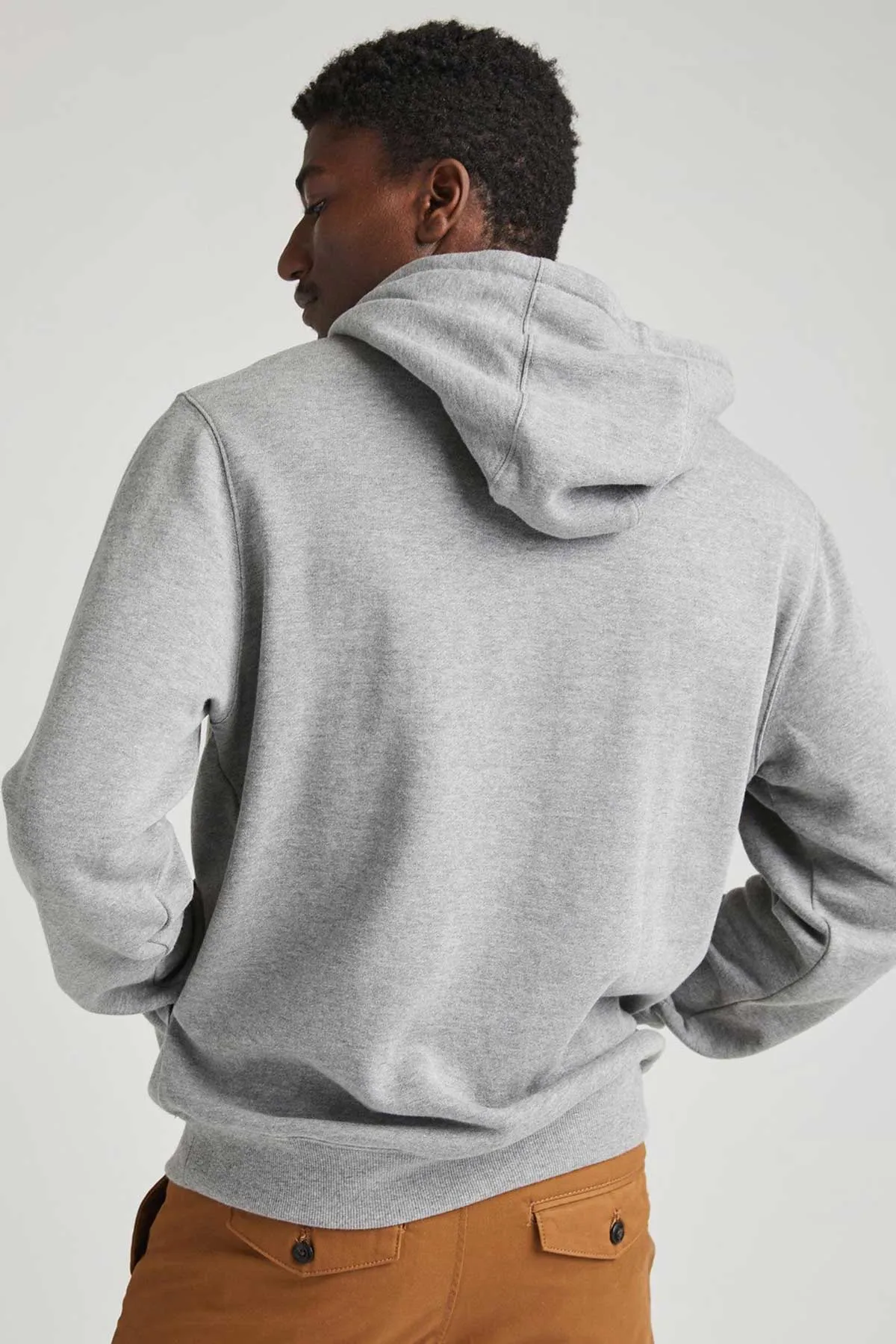RECYCLED PULLOVER HOODIE Heather Grey sold by REVOLVR Menswear product image thumbnail 3