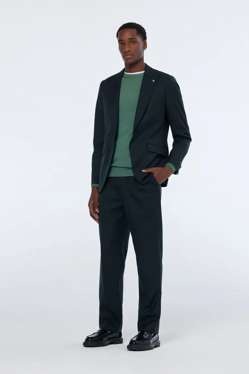 SINGLE BUTTON BLAZER Grachten Green sold by REVOLVR Menswear product image thumbnail 3