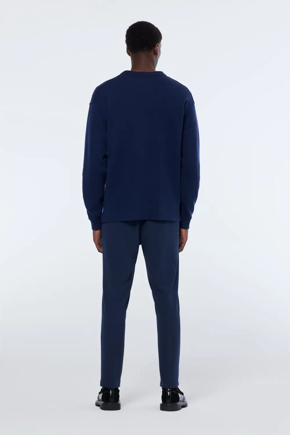 MERINO CREWNECK Navy sold by REVOLVR Menswear product image thumbnail 3